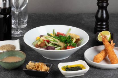 Billede af Salat med tempura reje - Lille